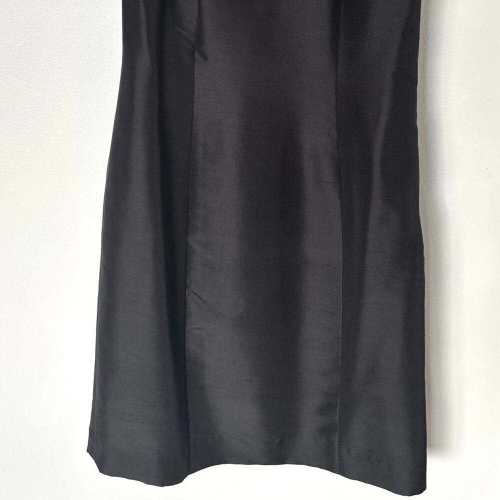 Moda International Womens 2 100% Silk Halter Mini Dress Black Cocktail Party Y2K - Picture 12 of 14